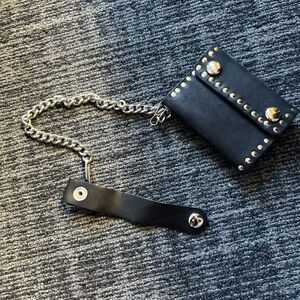 Black Studded Chain Wallet